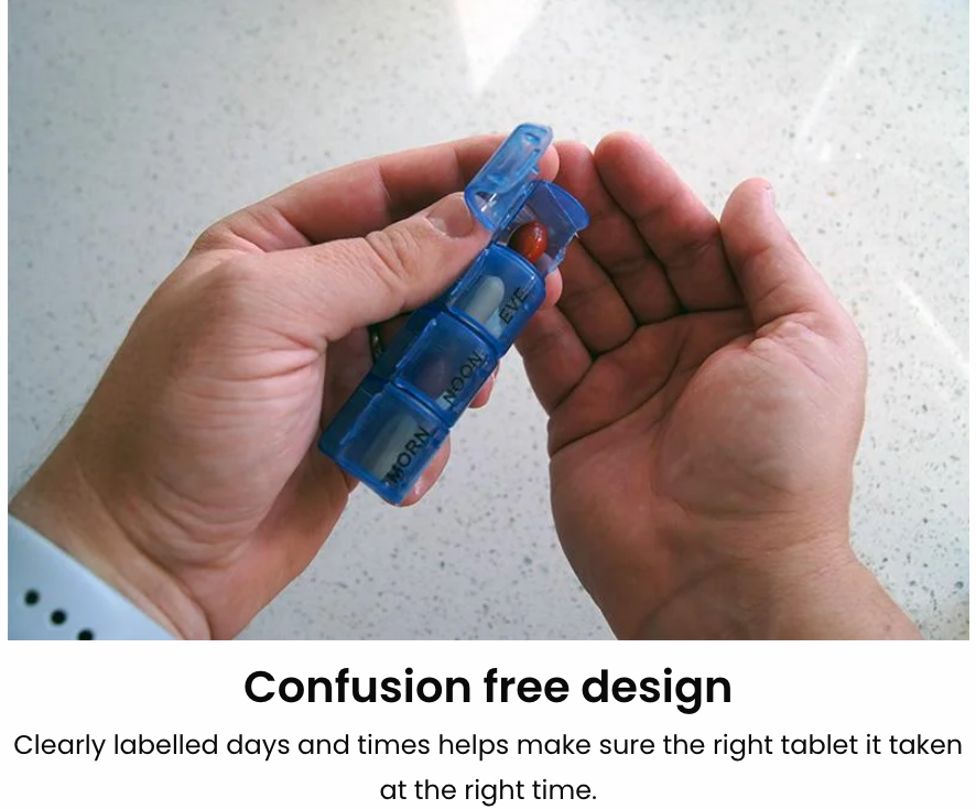 Weekly Four Dose Pill Organiser by Lifemax