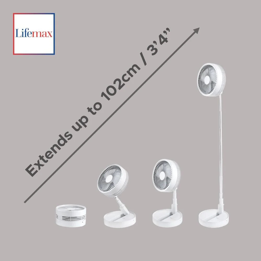 Rechargeable Foldaway Fan by Lifemax