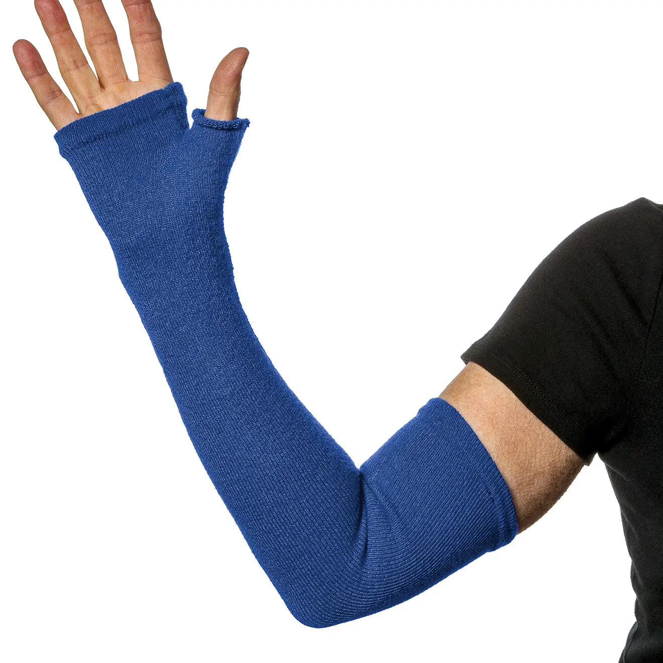 Long Fingerless Gloves - Weak thin skin Royal Blue